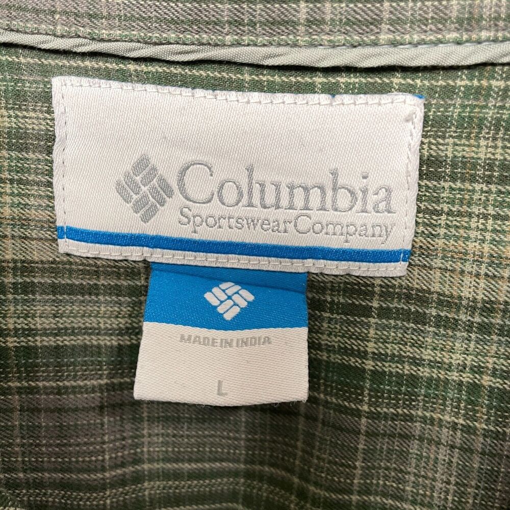 Columbia Men Long Sleeve Button Shirt Top Size Large Cotton B344 -18 - Picture 13 of 13